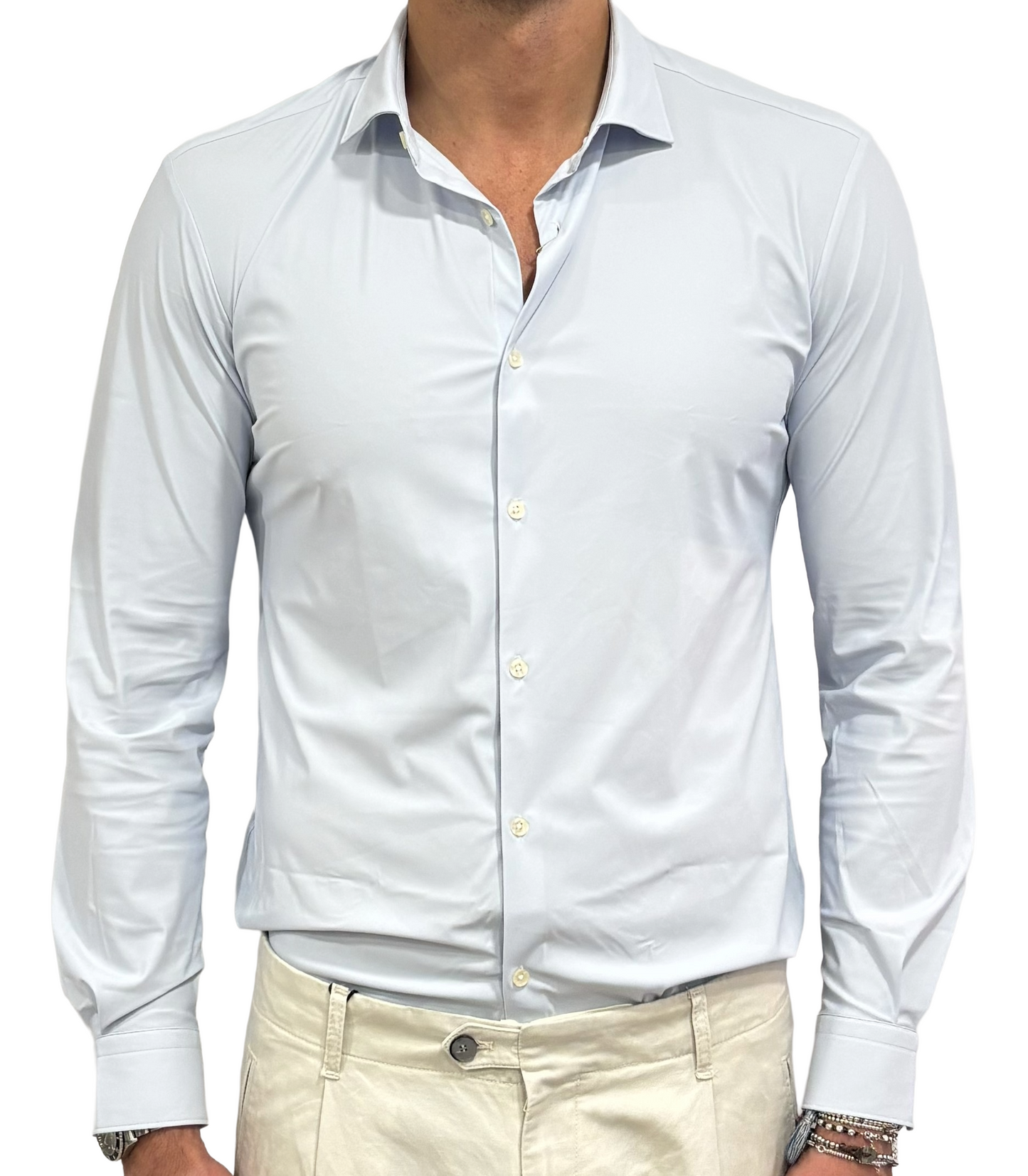 Camicia in tessuto tecnico no iron Alley Docks