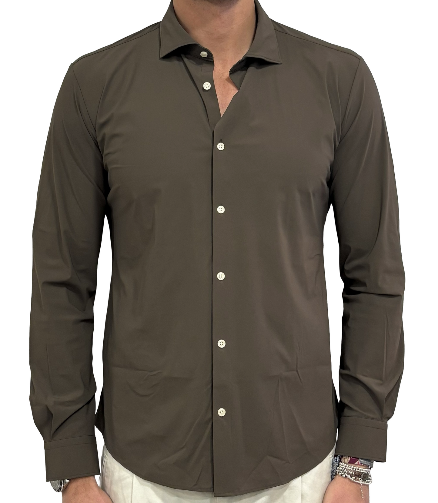Camicia in tessuto tecnico no iron Alley Docks