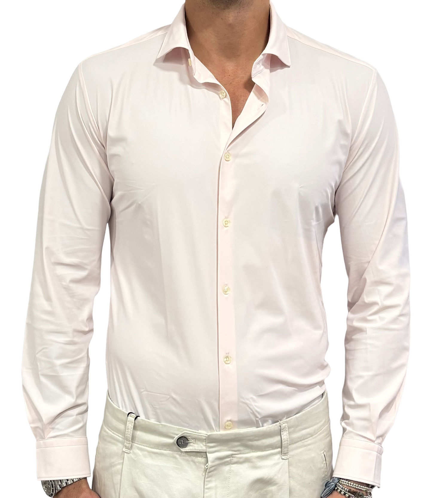 Camicia in tessuto tecnico no iron Alley Docks