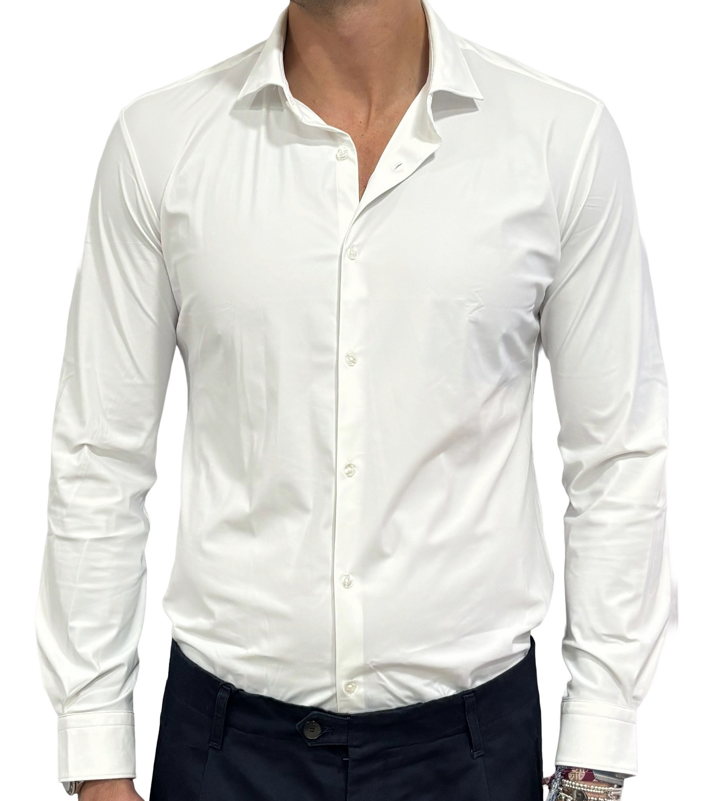 Camicia in tessuto tecnico no iron Alley Docks