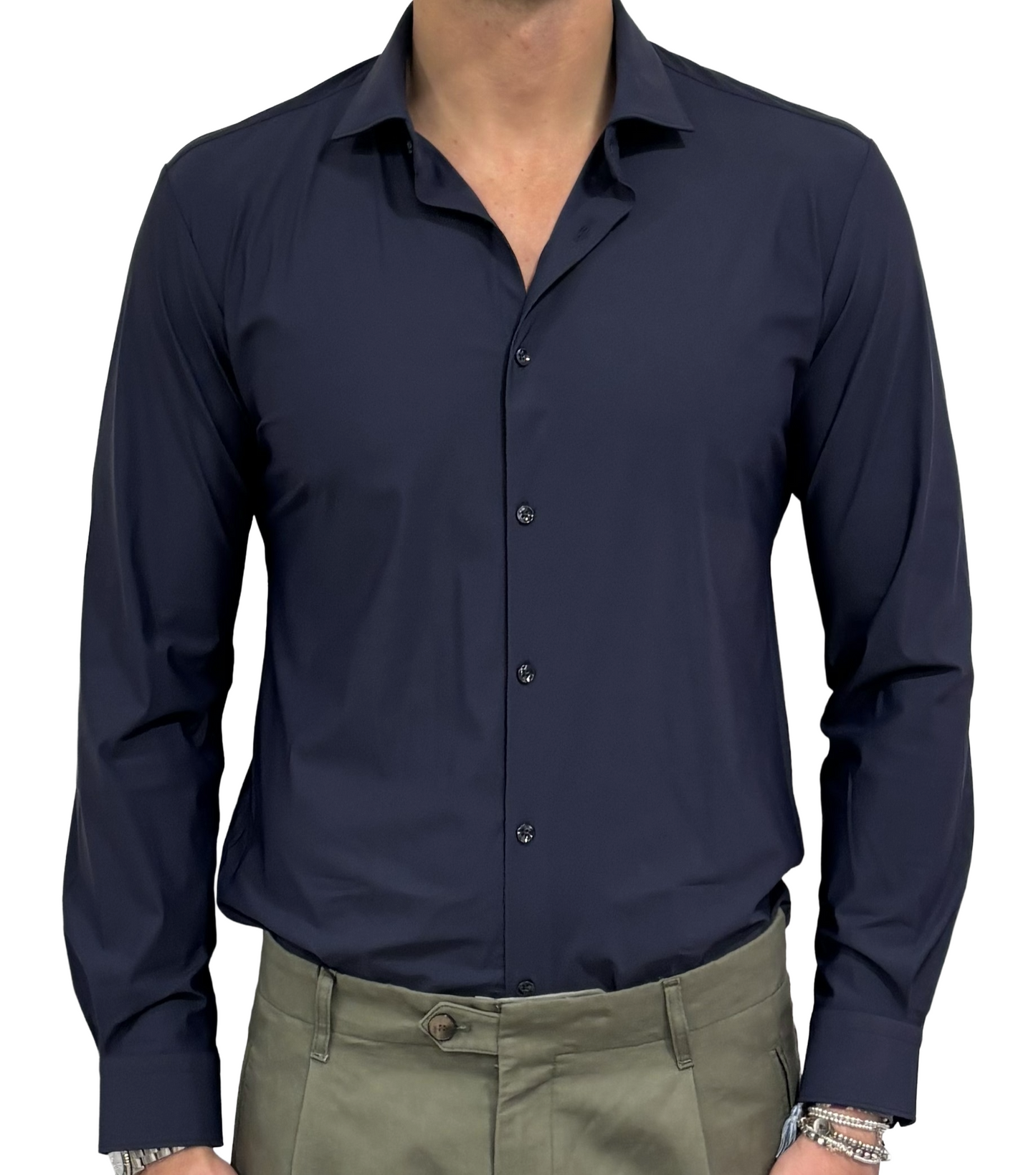 Camicia in tessuto tecnico no iron Alley Docks