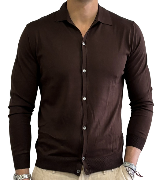 Polo camicia seta e cotone