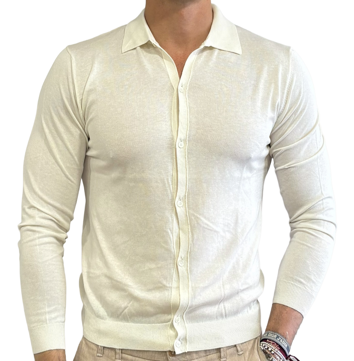Polo camicia seta e cotone