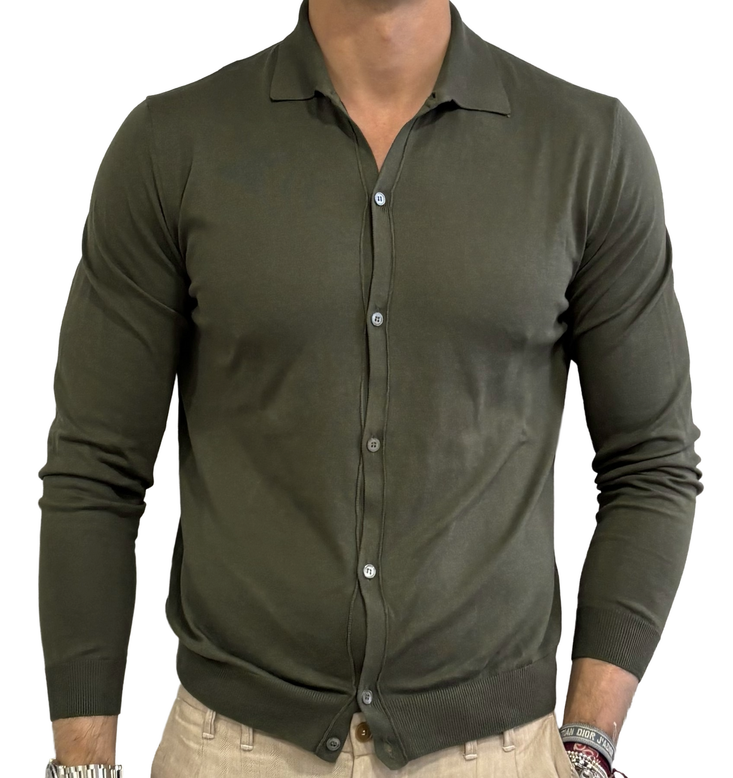 Polo camicia seta e cotone