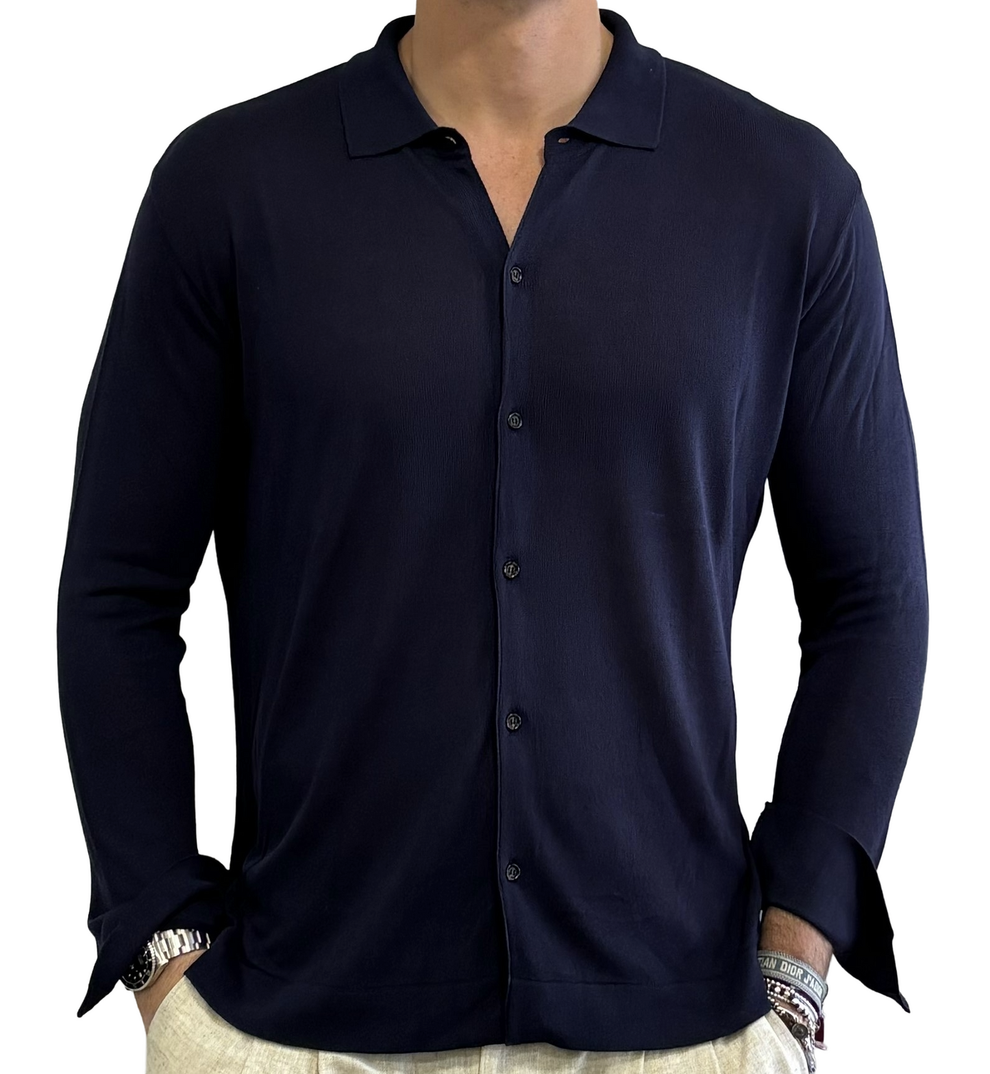 Polo camicia in maglia