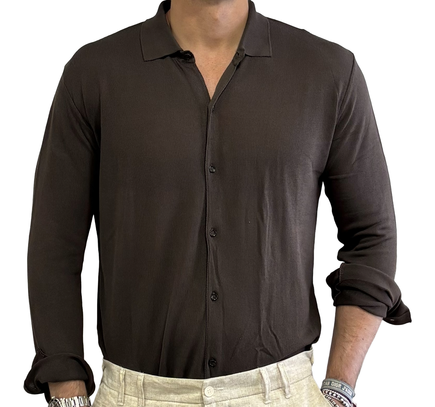 Polo camicia in maglia