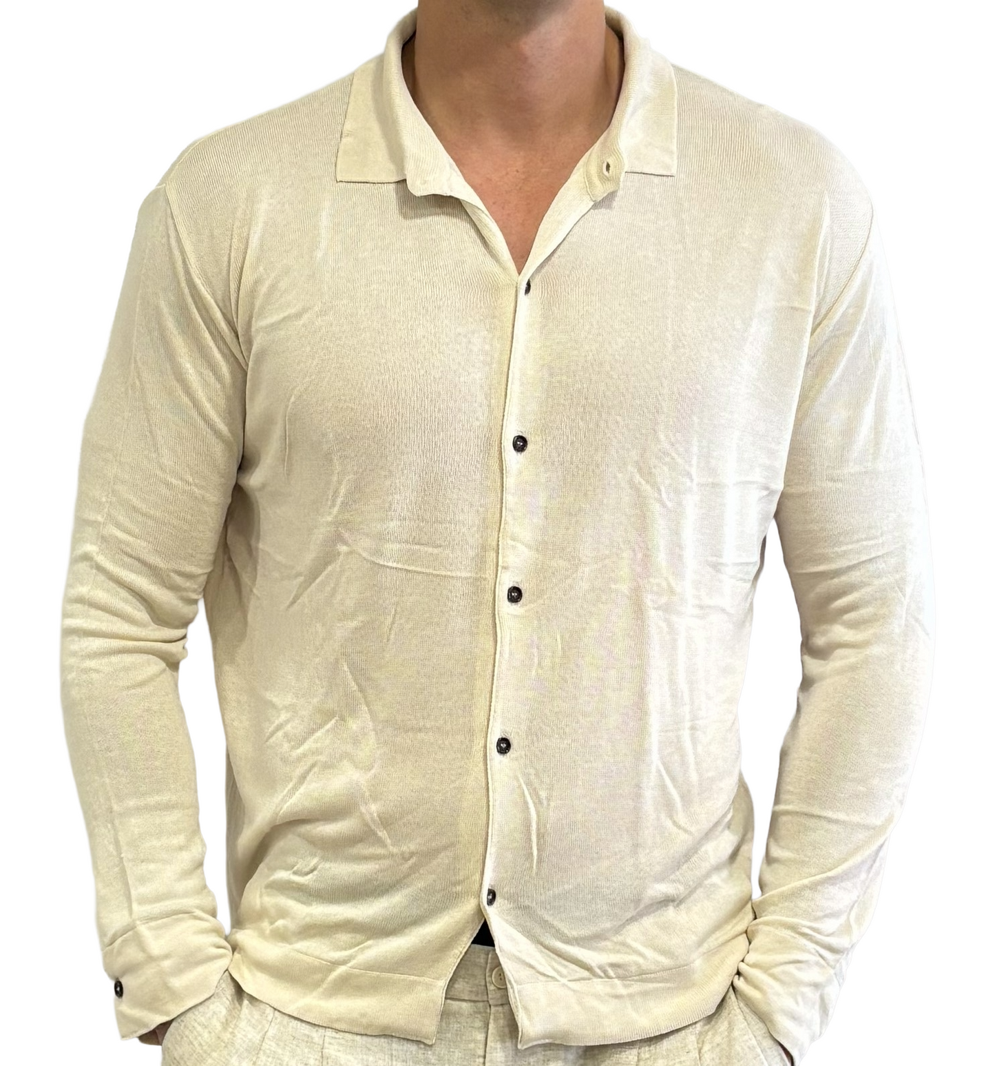Polo camicia in maglia
