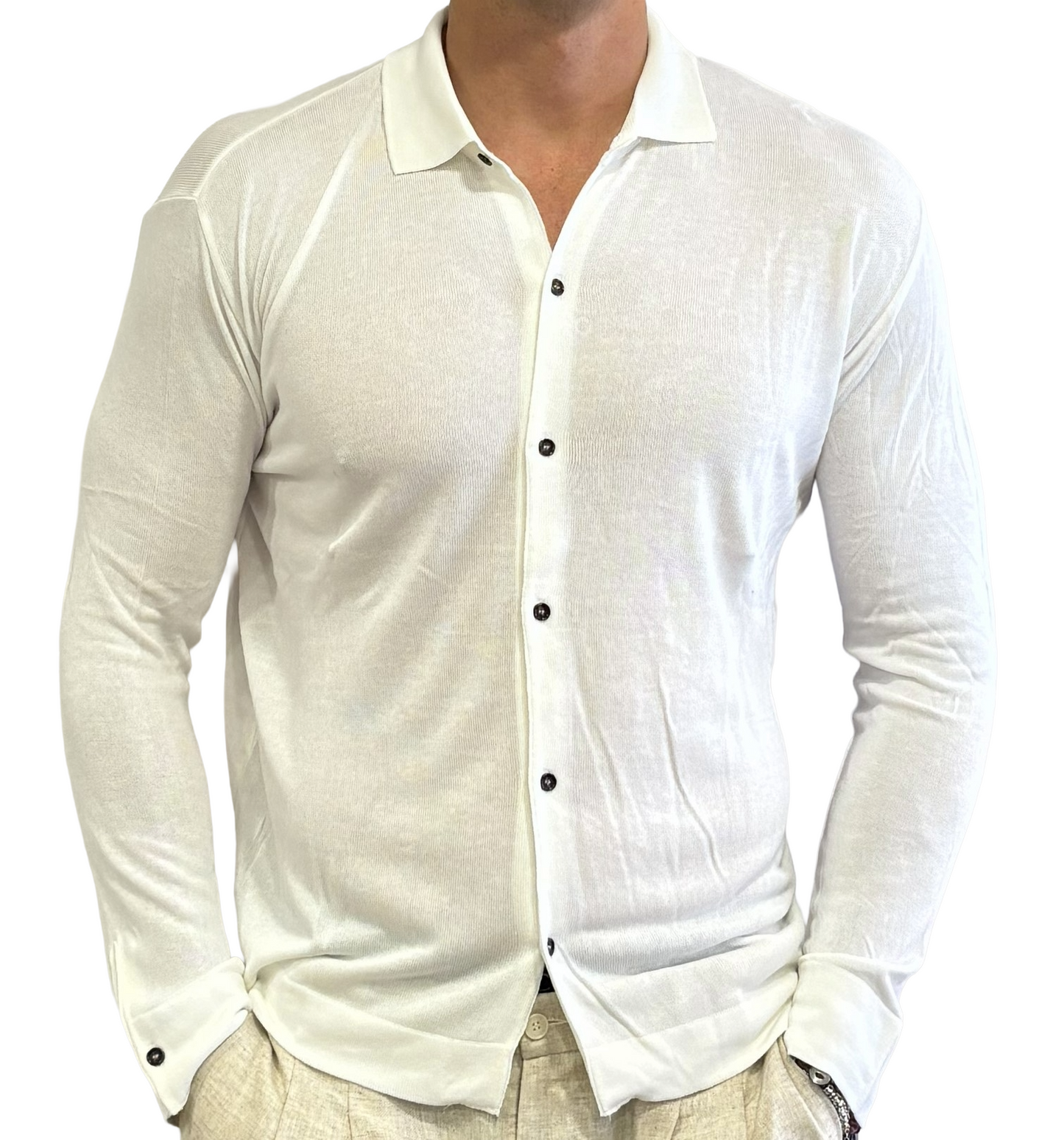 Polo camicia in maglia