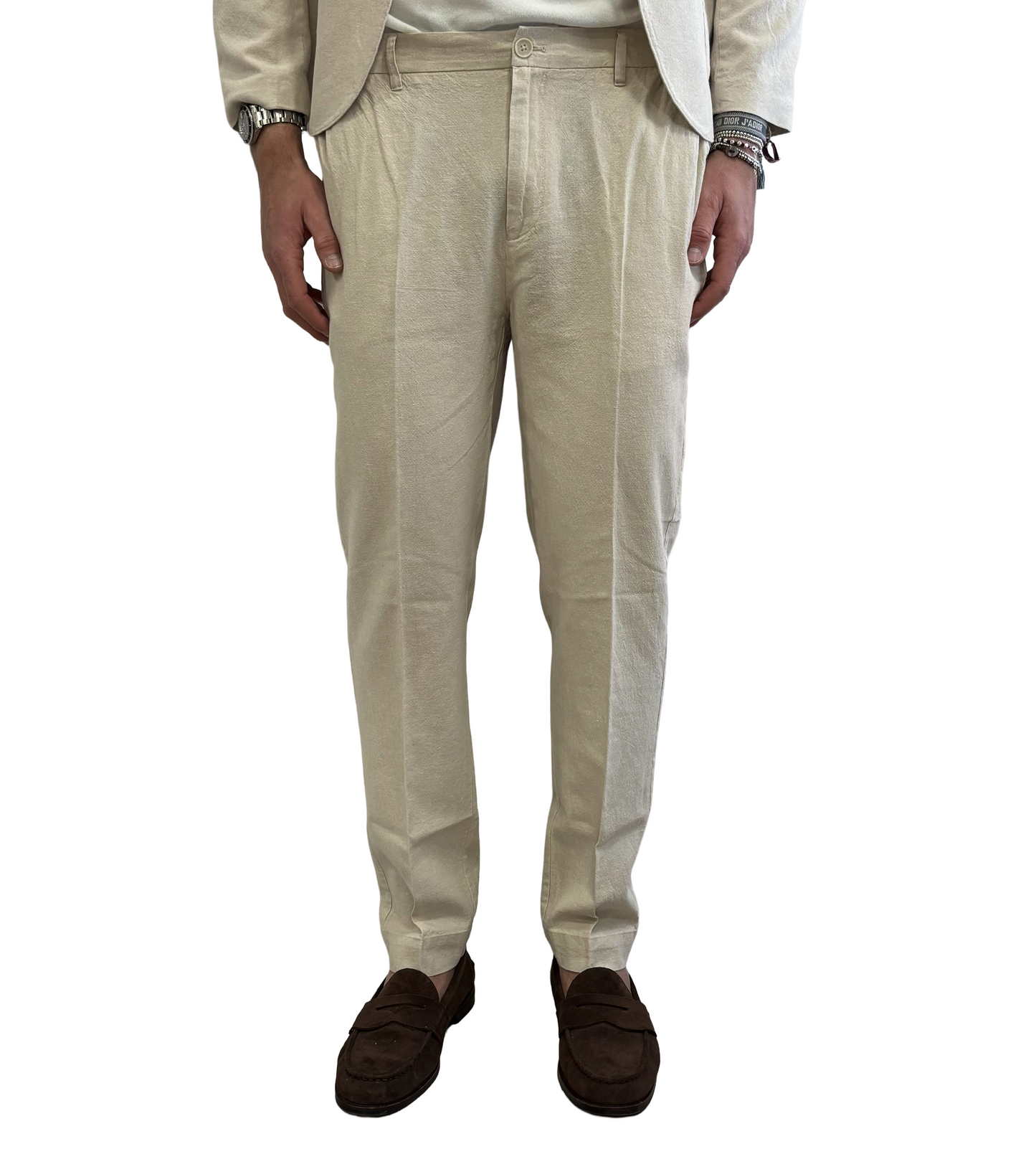 Pantalone lino e cotone