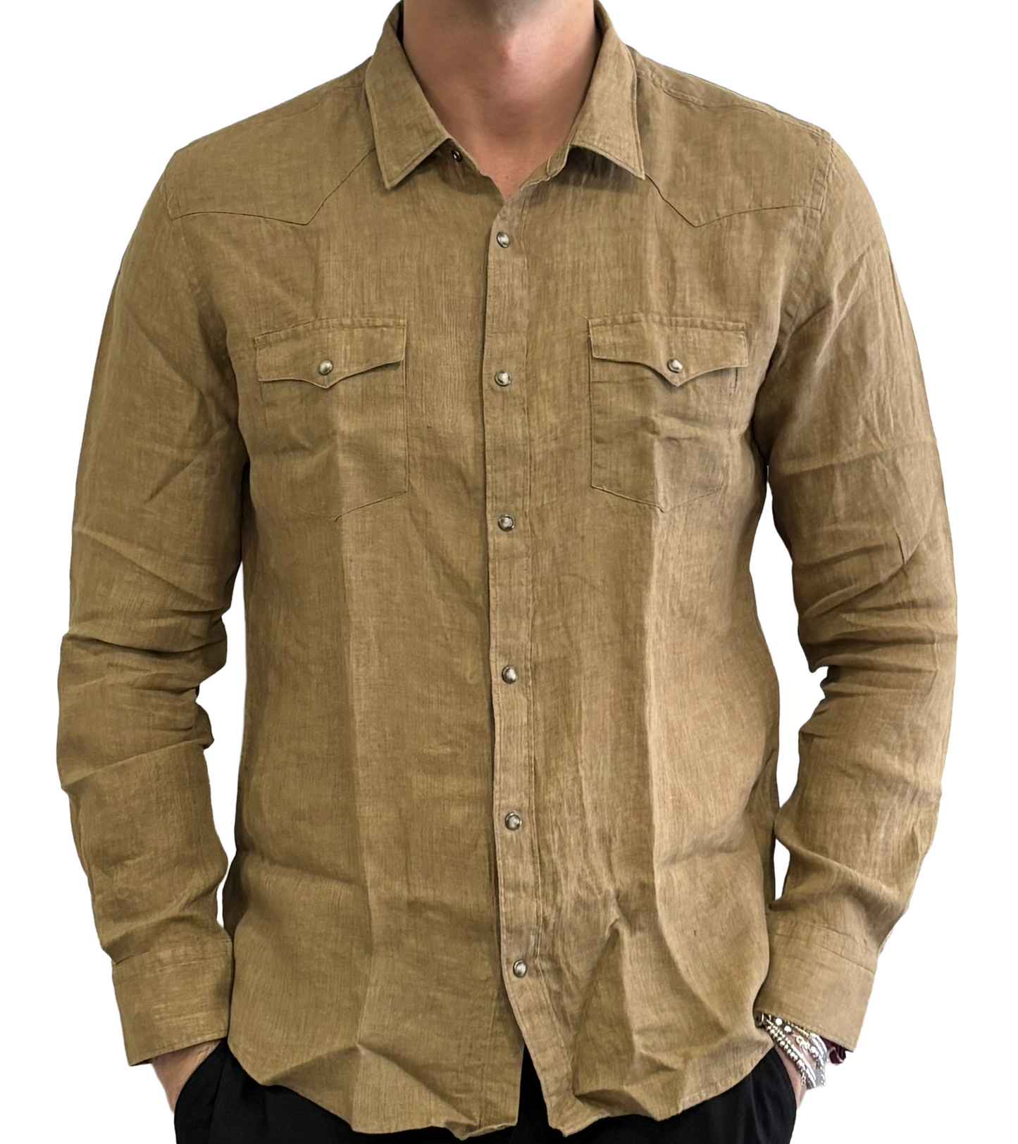 Camicia puro lino texana