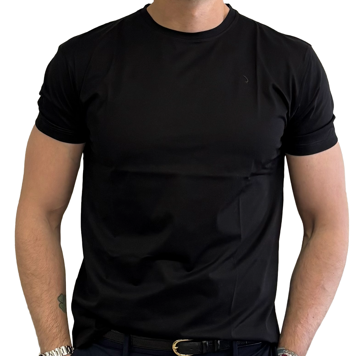 T-shirt puro cotone in filo di Scozia