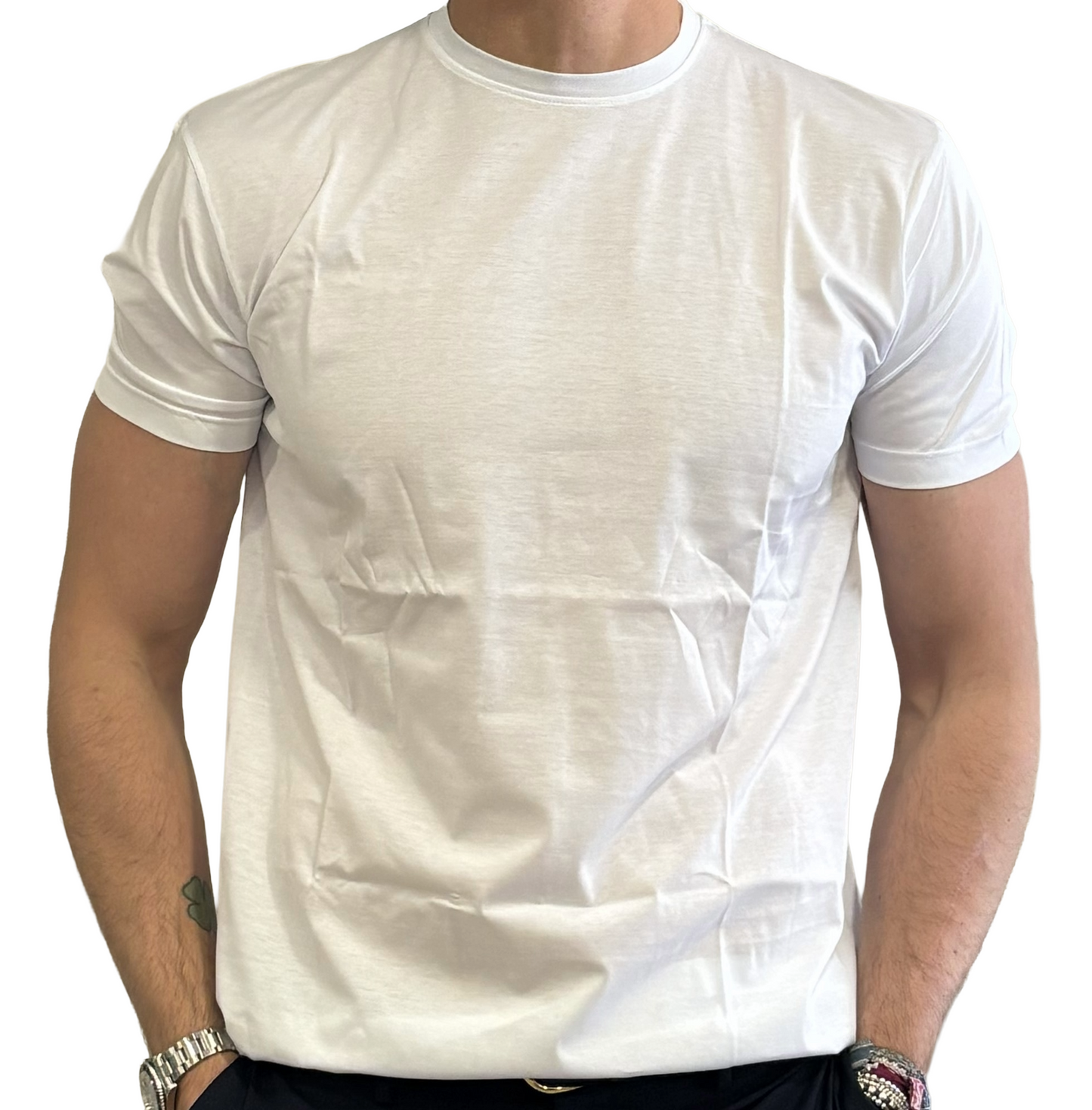 T-shirt puro cotone in filo di Scozia