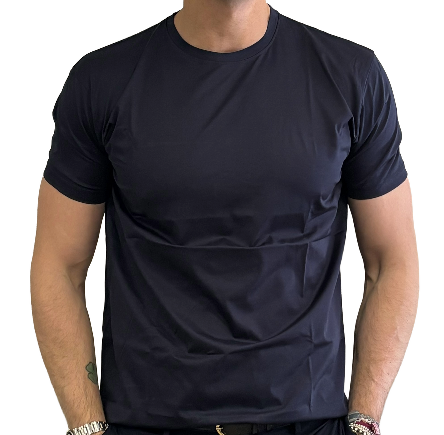 T-shirt puro cotone in filo di Scozia