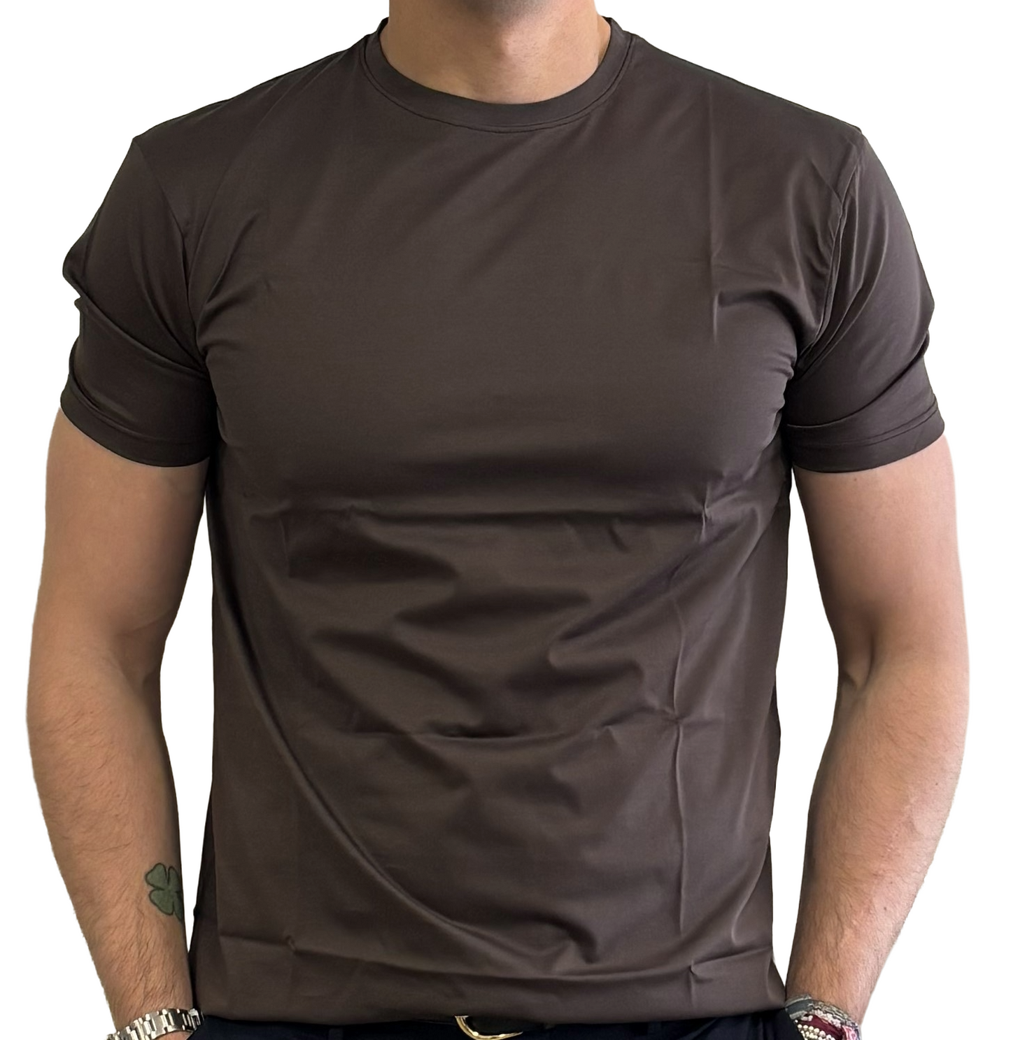 T-shirt puro cotone in filo di Scozia