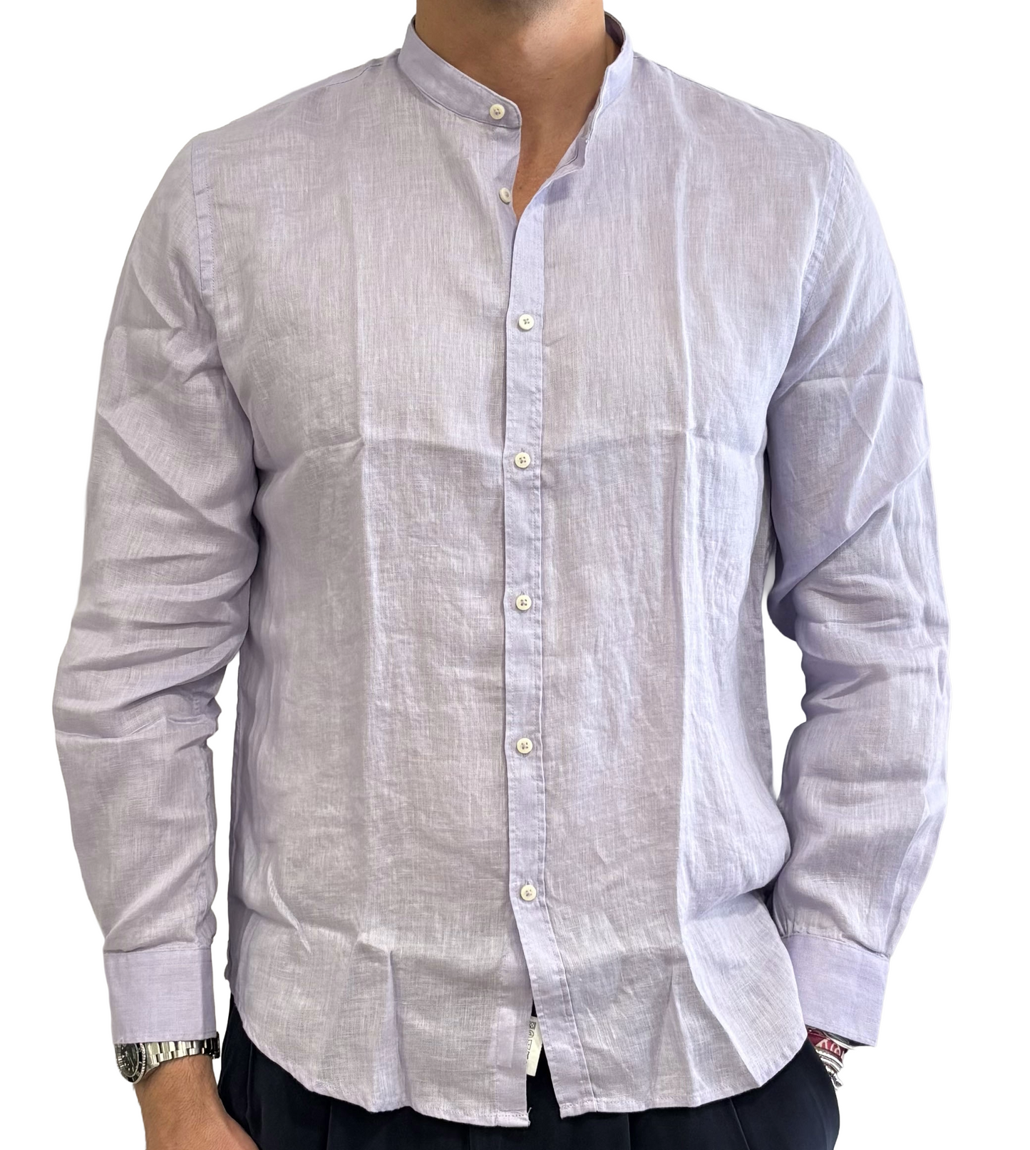 Camicia puo lino colletto coreano