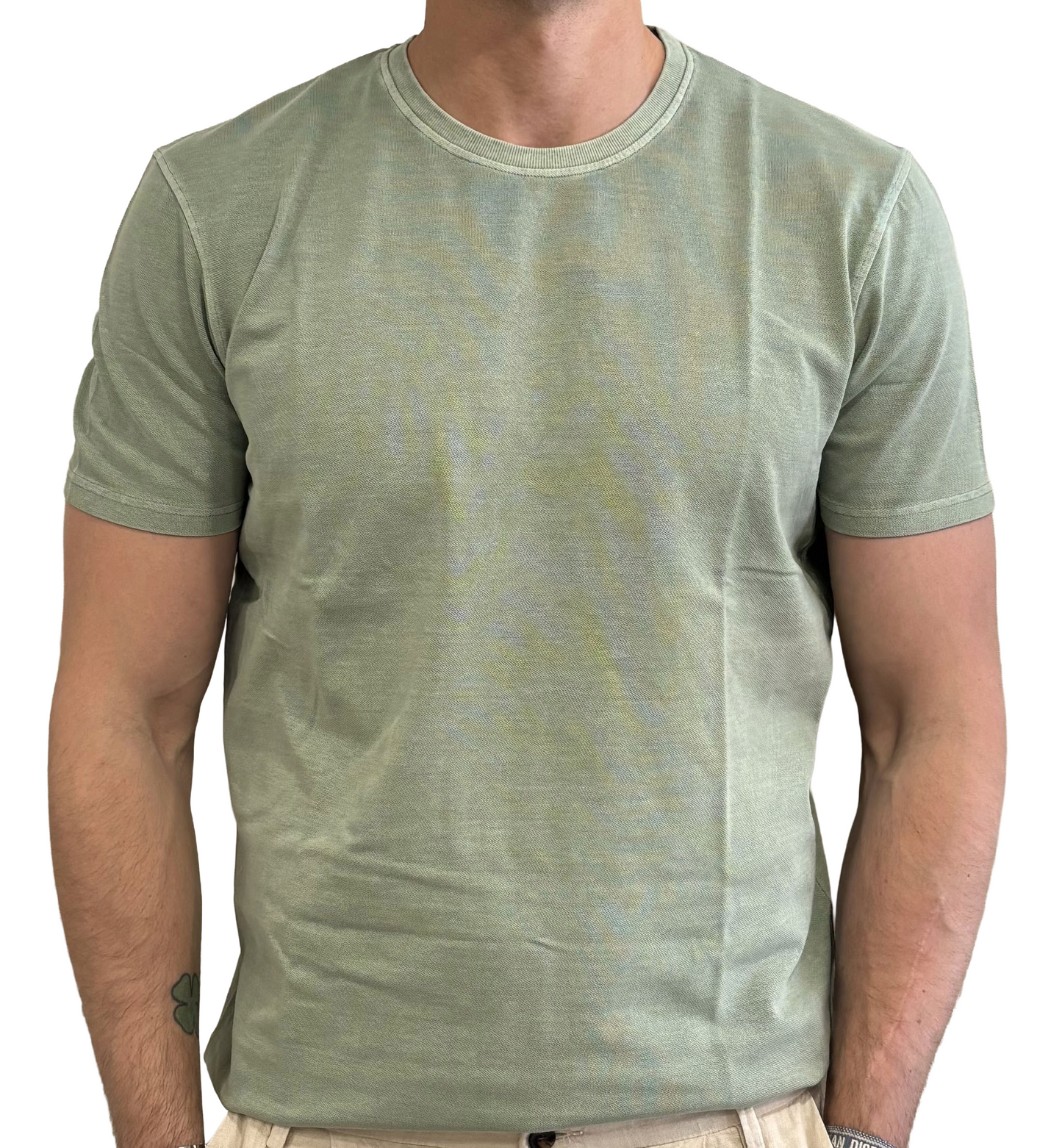 T-shirt puro cotone in piquet