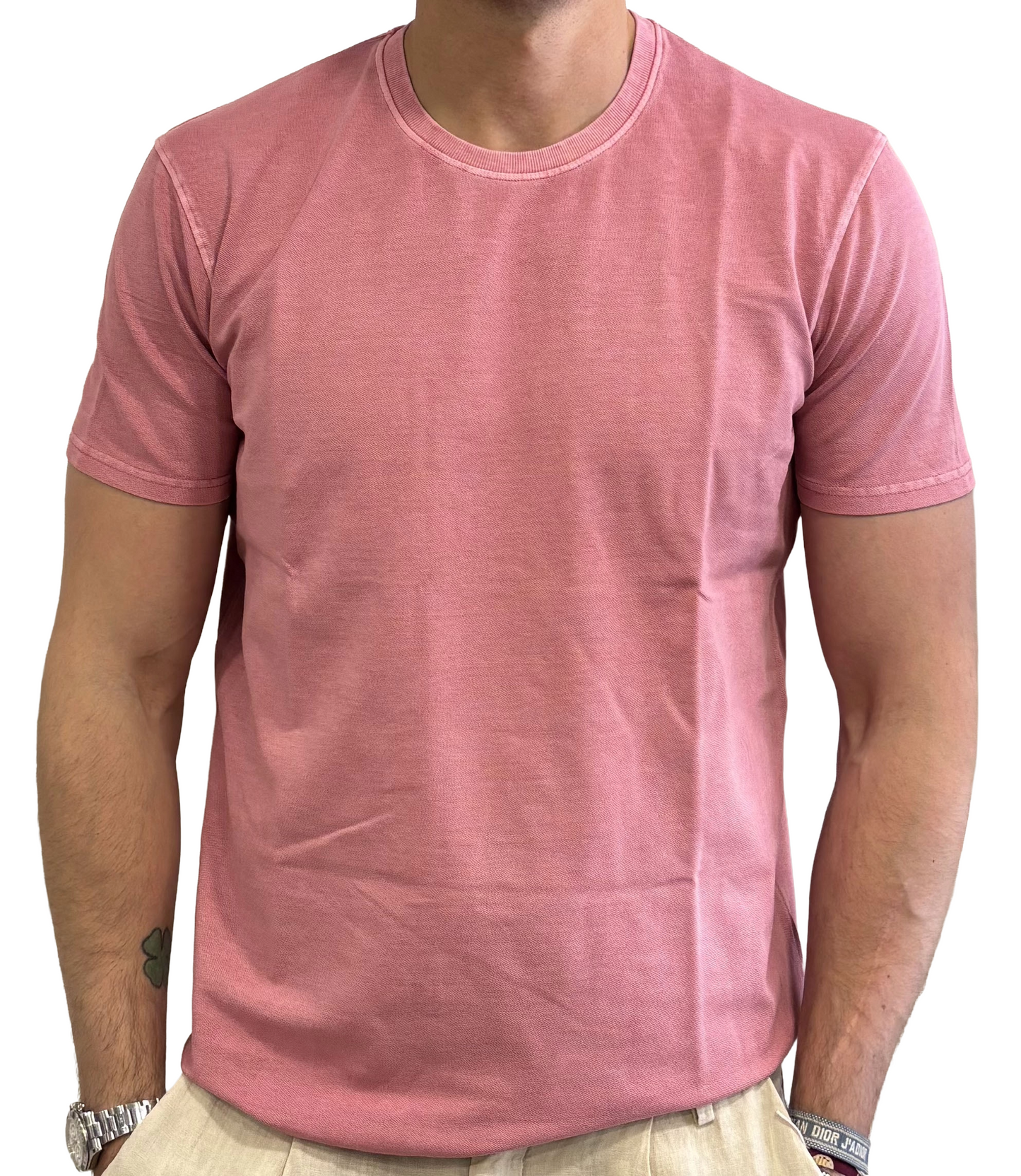 T-shirt puro cotone in piquet