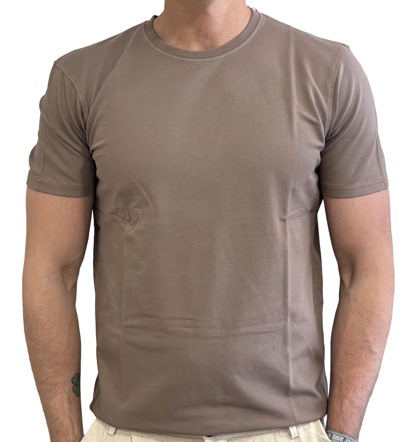 T-shirt puro cotone in piquet