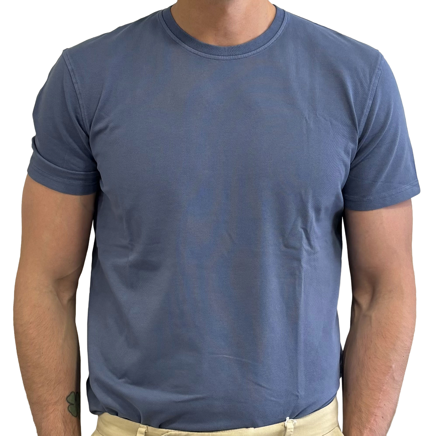 T-shirt puro cotone in piquet