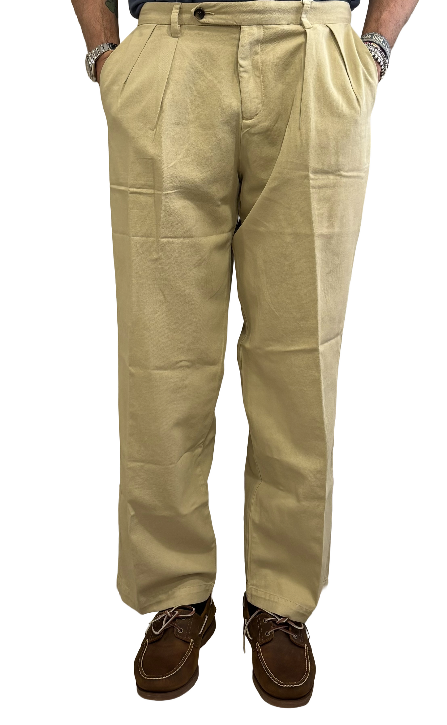Pantalone over lino e cotone Yan Simmon