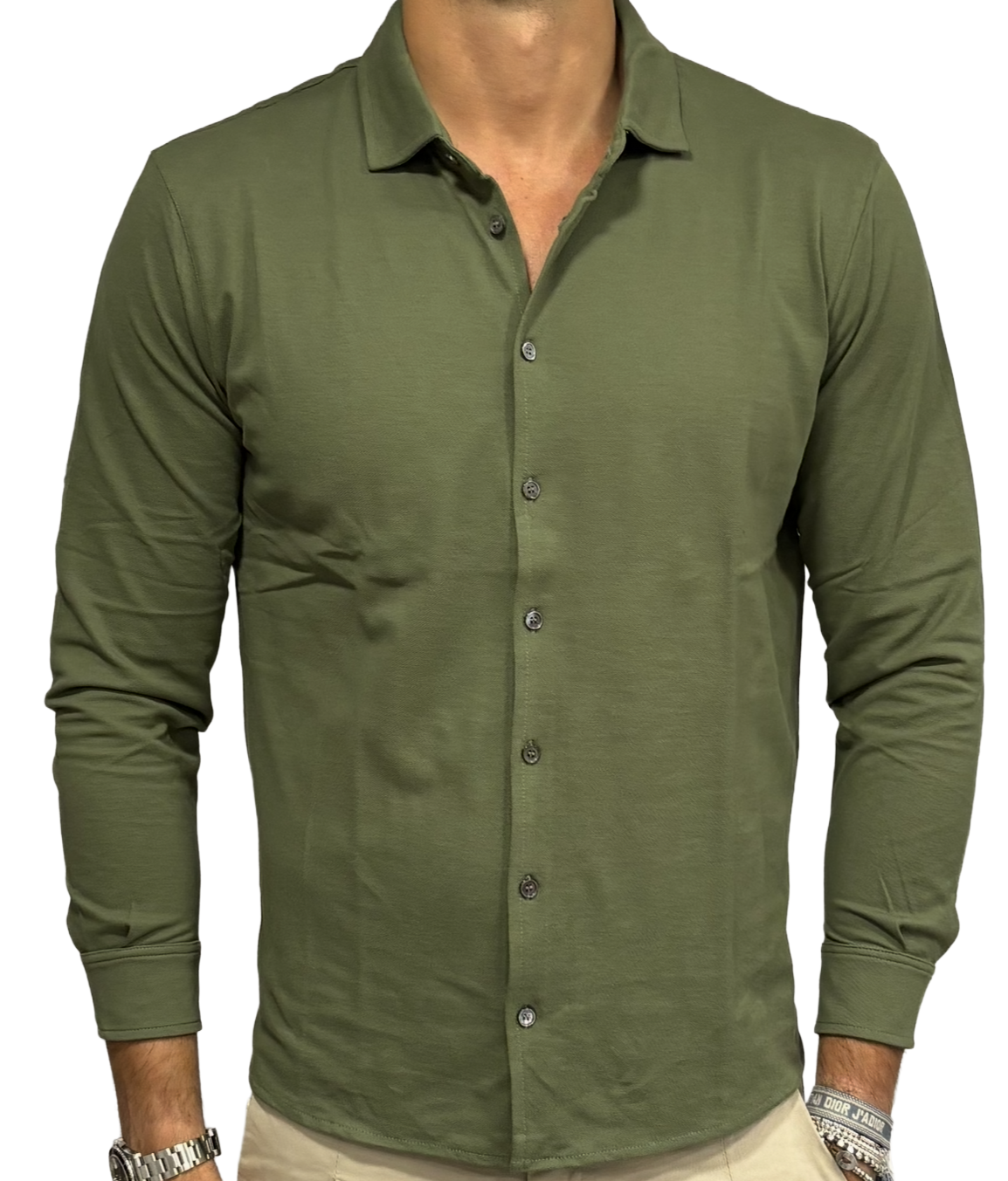 Polo camicia puro cotone in piquet