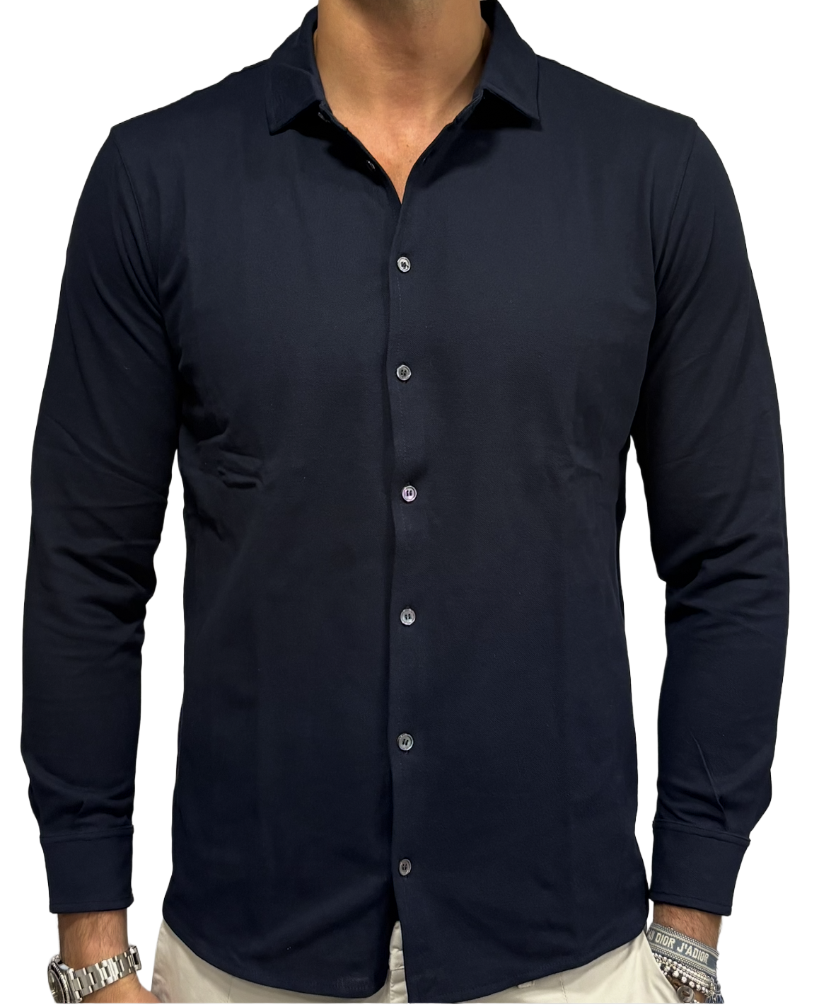 Polo camicia puro cotone in piquet