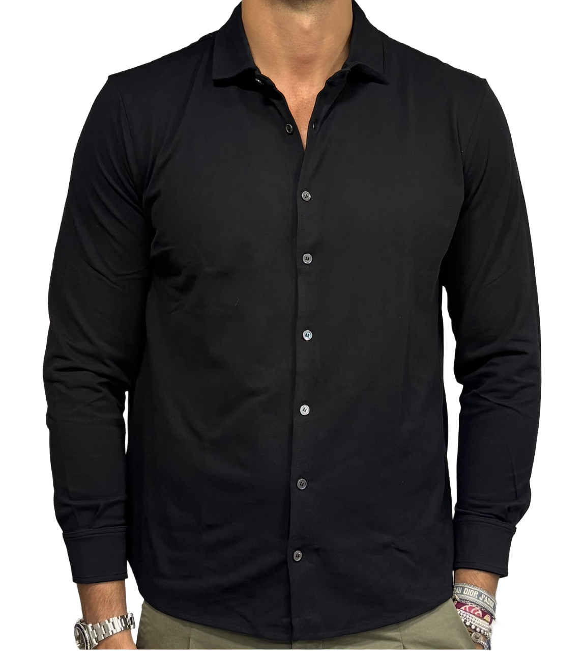 Polo camicia puro cotone in piquet