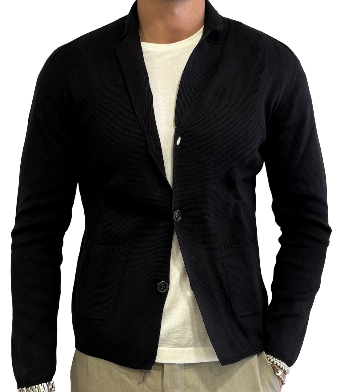 Giacca in maglia puro cotone