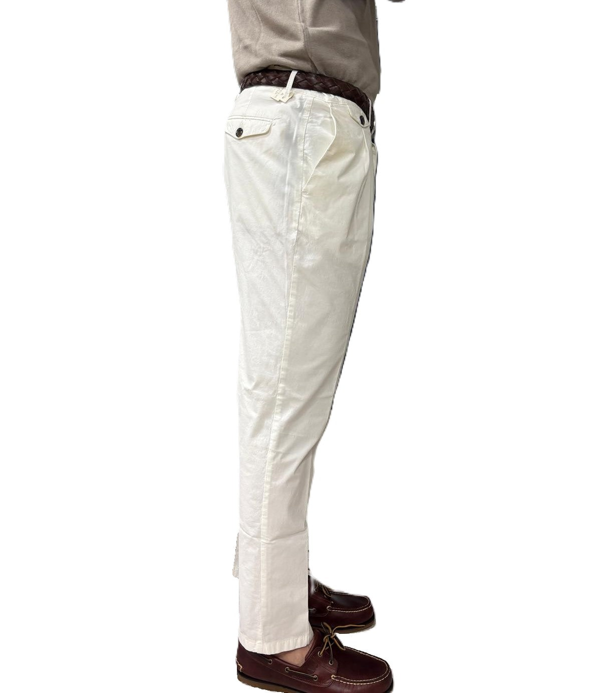 Pantalone doppia pence in cotone fourten